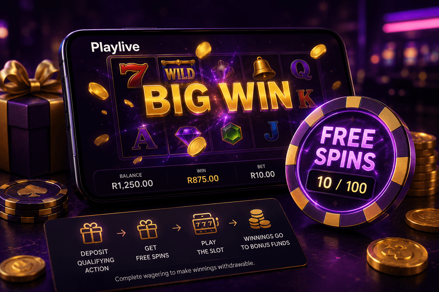 How Playlive Free Spins Work