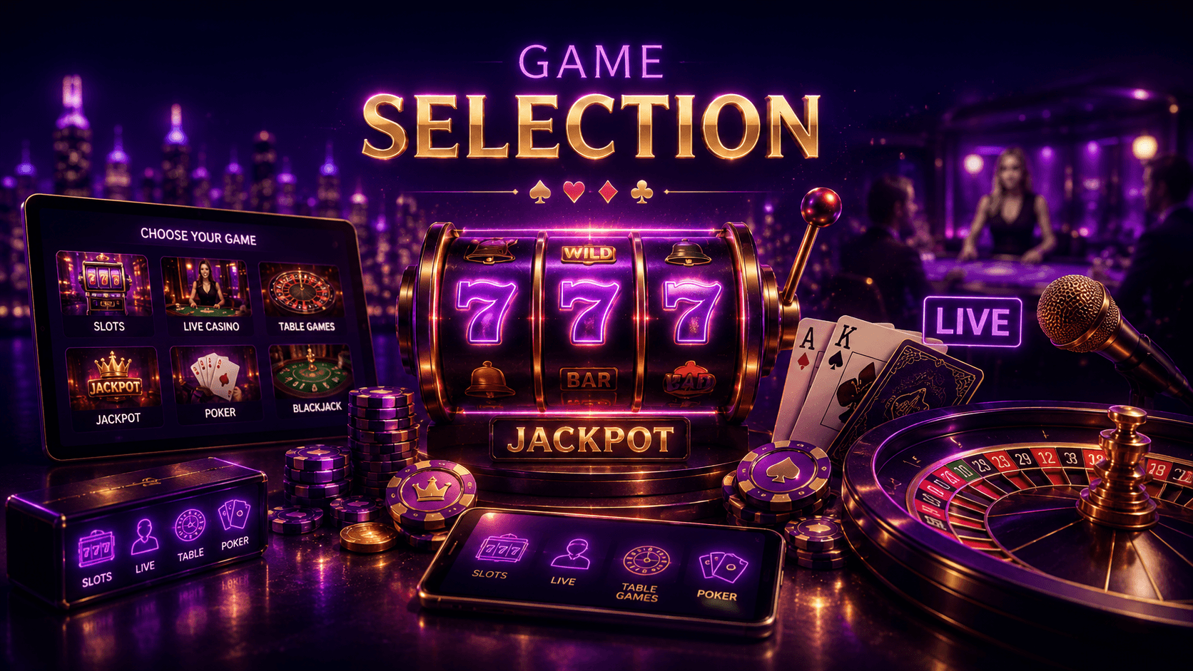 PlayLive Casino Game Selection